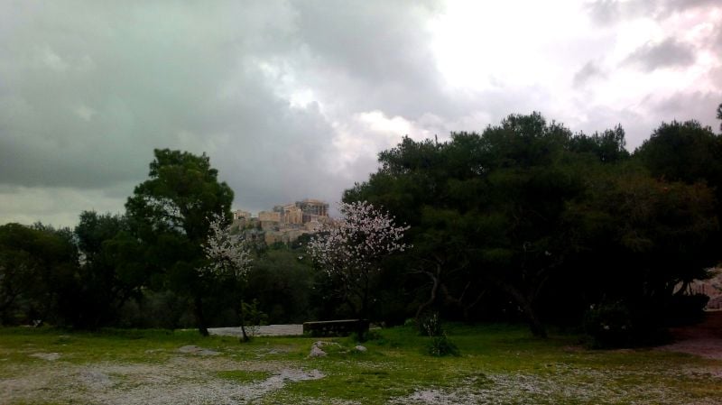 regen in Athene