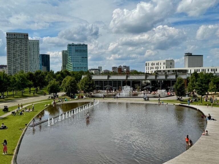 Fontein in Park Spoor Noord Antwerpen
